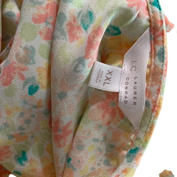 LAUREN Conrad women's size XXL yellow flowy floral dress - Picture 4 of 5